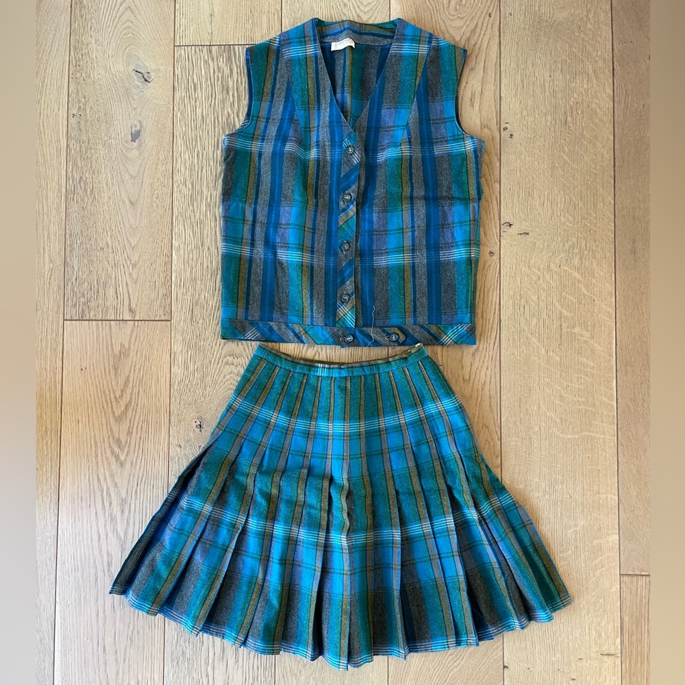 Vintage Century of Boston Wool Vest and Skirt Set